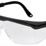 Anteojo de protección transparente con marco negro Total