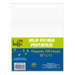 Búho Hoja Portafolio Rayada 100 Hojas