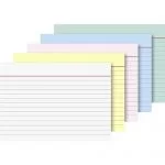 Ficha Rayada 4x6 colores/paquete 100 unidad