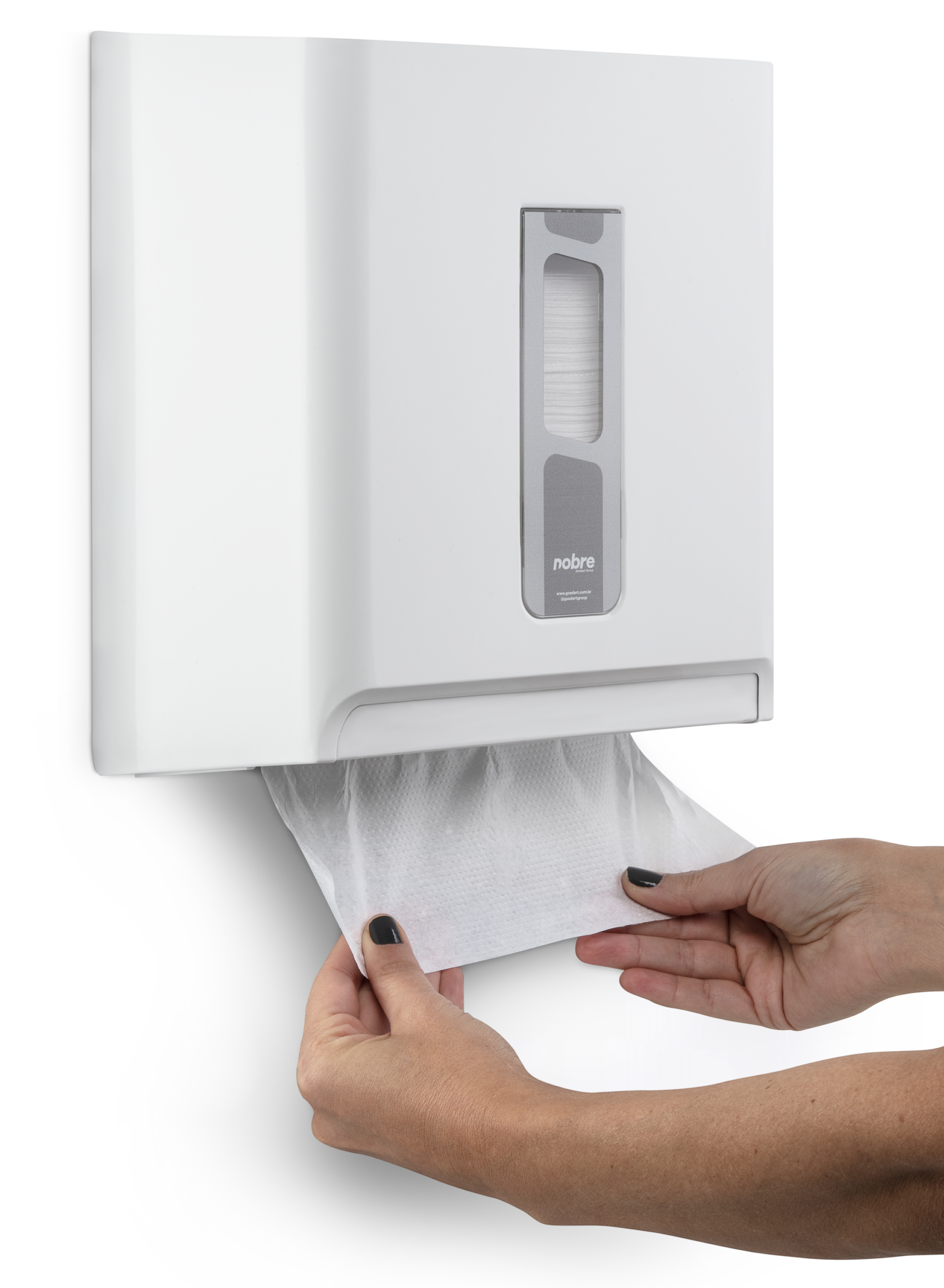 Dispensador de toalla interfoleada Dispensador para papel toalla interfoleada blanco - Imagen 1