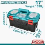 CAJA DE HERRAMIENTAS TOTAL PLÁSTICA 43.6X22X20CM