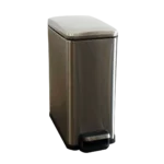 BAI7 BASURERO DE ACERO INOXIDABLE 10L RECTANGULAR