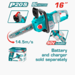 HE/MOTOSIERRA TOTAL 40V BL 16″ S/BAT