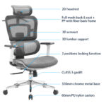 Silla Ergonómica para Oficina E688-1 Plus Gris S013 - Imagen 3