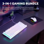 TECLADO, MOUSE Y ALMOHADILLA GAMER TRUST BLANCO - Imagen 2
