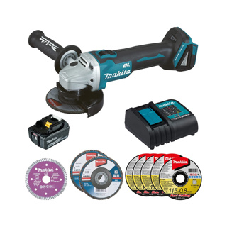 187 FE187 ESMERILADORA MAKITA DE 4 1/2 C/BAT 18V 5AH C/REGALIAS DGA456STX3 - Imagen 1