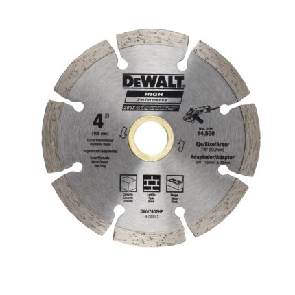 Disco diamantado para concreto 4 pulgadas DEWALT DW47402HP