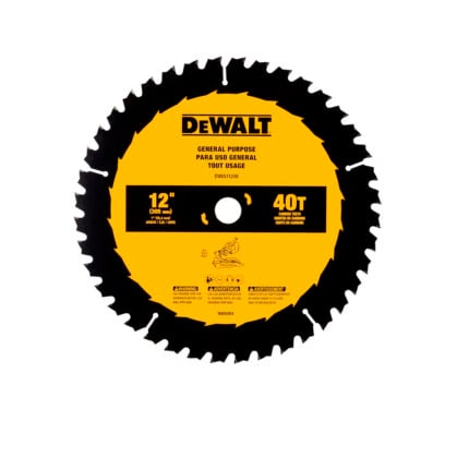 Disco de sierra para madera 12 pulgadas 40 dientes 5/8 DEWALT DWA11240
