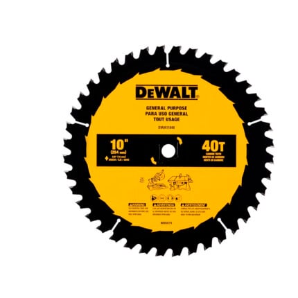 Disco sierra 10 pulgadas 40 dientes 5/8 para madera DEWALT DWA11040