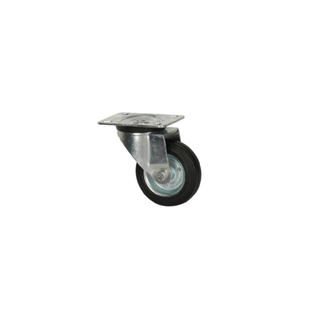 1085619039.jpg Rueda de goma negra 80 mm con placa giratoria