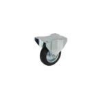 Rueda fija de goma 125 mm con placa para equipos industriales