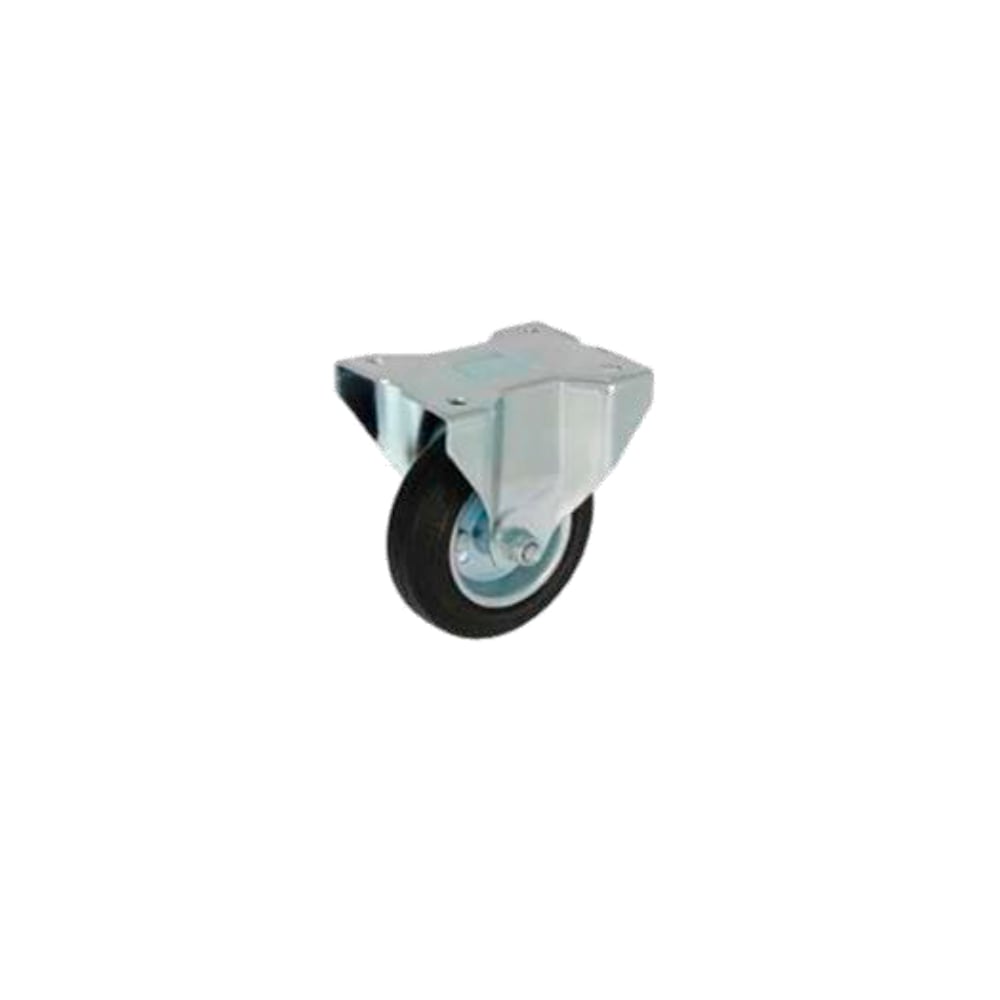 1085619047.jpg Rueda fija de goma 125 mm con placa para equipos industriales