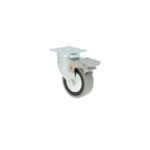 Rueda giratoria de goma 100 mm con freno y platina