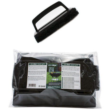 Estropajo abrasivo con empuñadura Abratex Black Grill Sucitesa