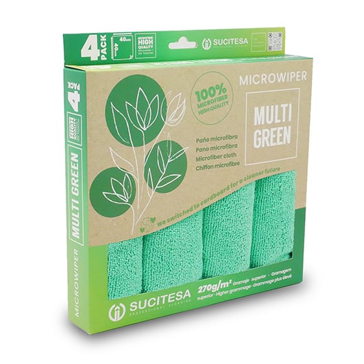 607623.jpg Paño de microfibra verde MICROWIPER MULTI GREEN Sucitesa, paño de limpieza profesional