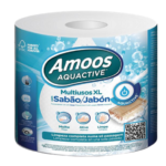 Toalla de papel Amoos Aquactive Big Roll triple hoja 208 hojas 6 rollos