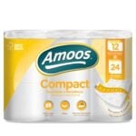 Papel higiénico Amoos Compact doble hoja 266 hojas paquete 12 rollos