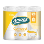 Papel higiénico Amoos Compact doble hoja 266 hojas paquete 18 rollos