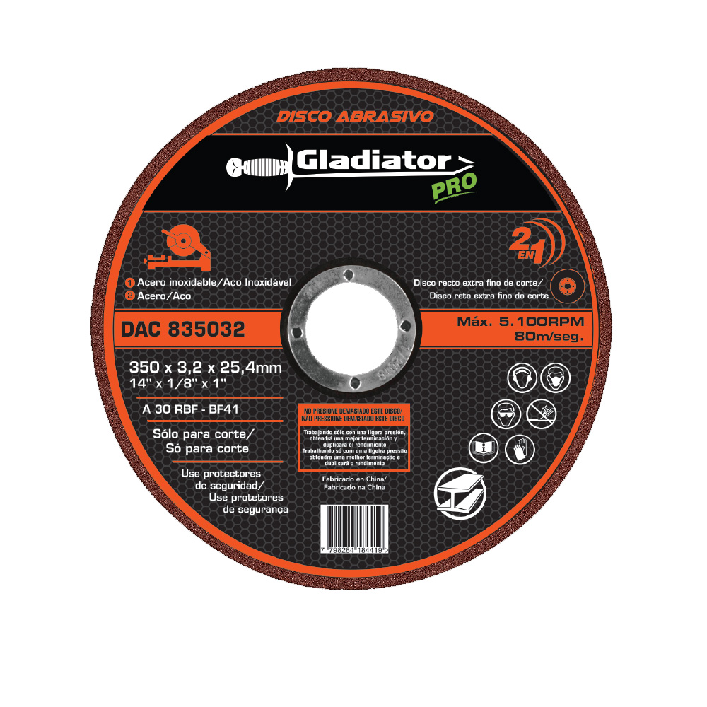 DAC835032.jpg Disco de corte fino 14 pulgadas 1/8 GLADIATOR DAC835032