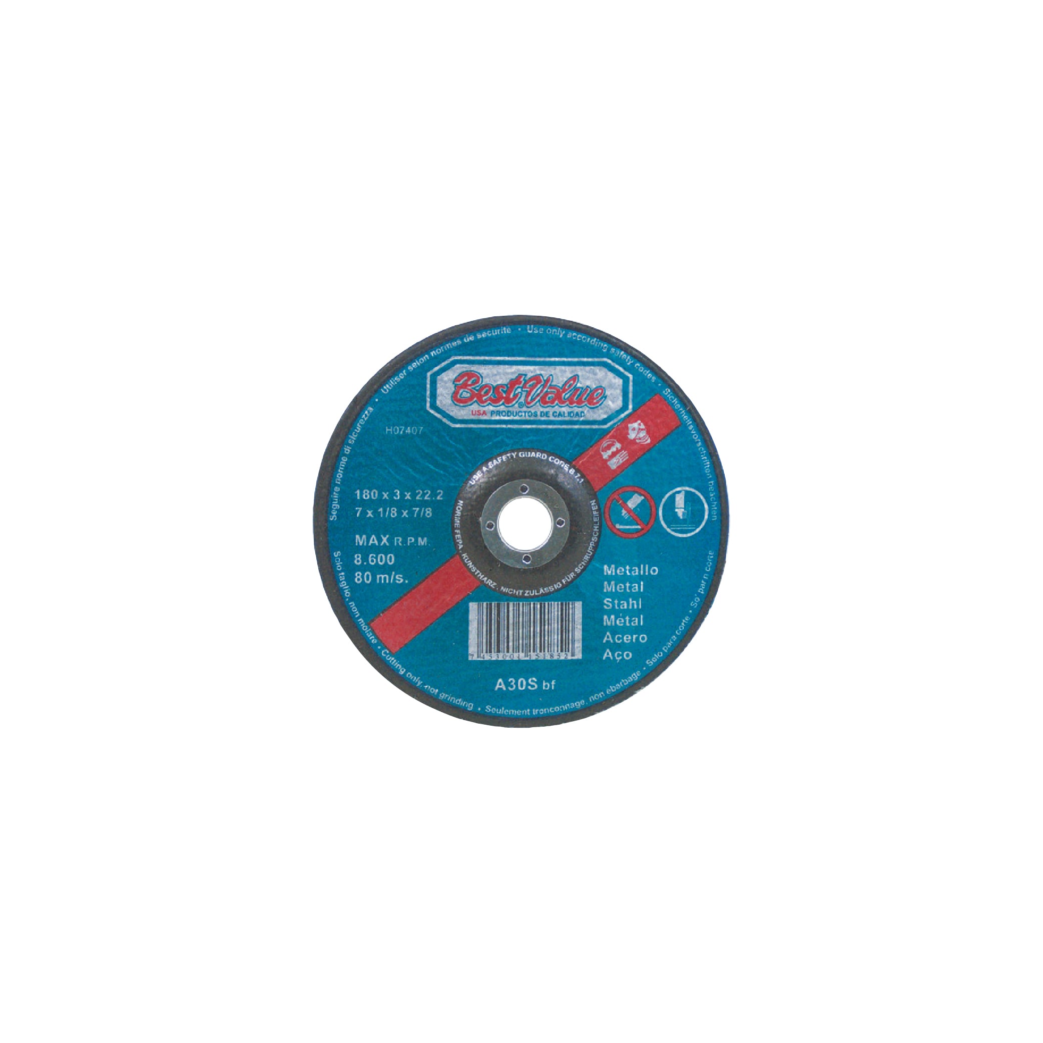 H07408.jpg Disco de corte para metal 9 pulgadas (230 mm)
