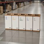 Basurero para reciclaje en acero galvanizado de 50 litros para oficinas y empresas en Costa Rica