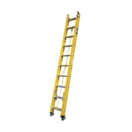 Escalera de extensión de fibra de vidrio 28 ft naranja para uso profesional