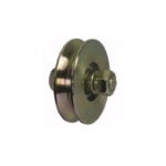 Polea en V de acero 100 mm suelta para riel industrial