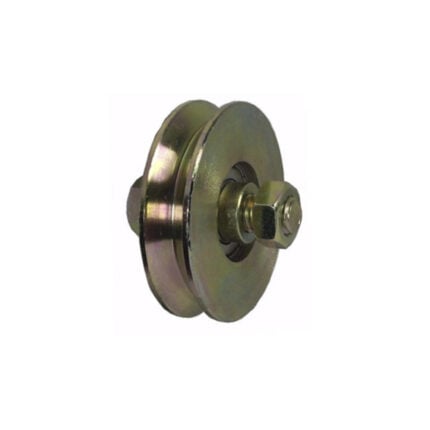Polea en V de acero 100 mm suelta para riel industrial