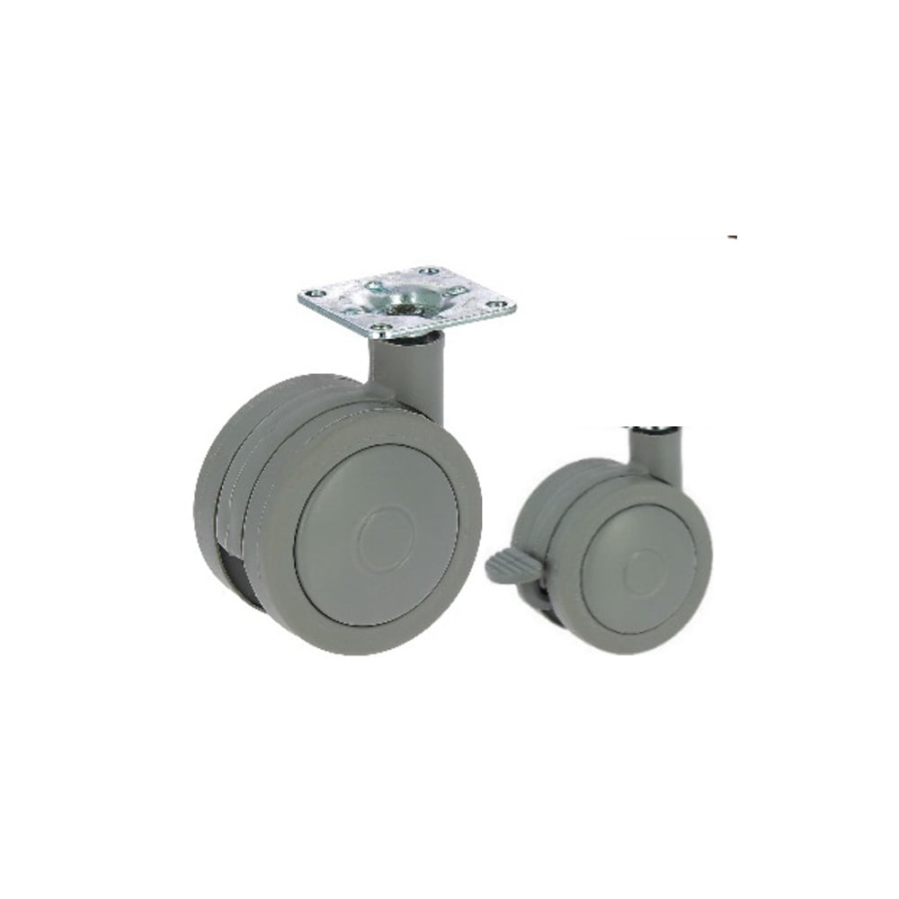 N_17569.jpg Rueda giratoria para mueble 60 mm gris platina Poliprofile