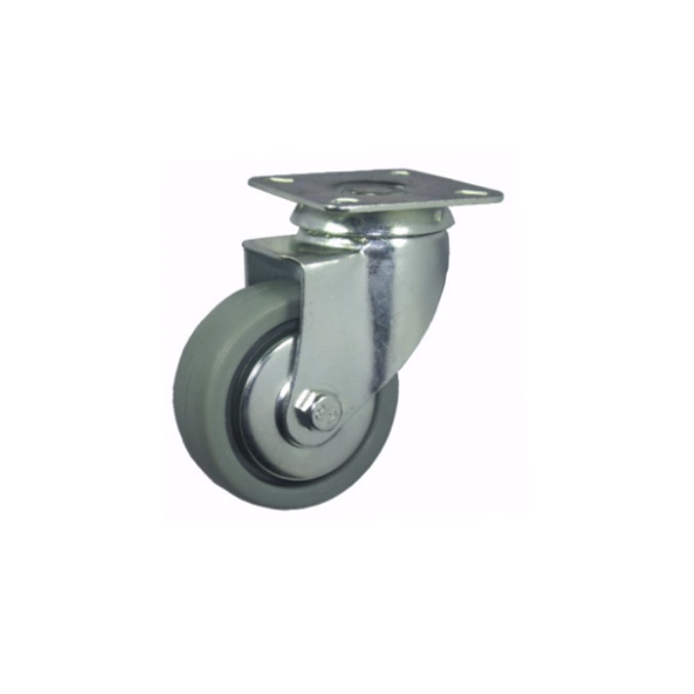 N_17607.jpg Rueda giratoria con freno 50 mm de polipropileno gris