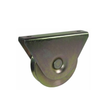 Polea V platina fija 60 mm para riel en ángulo