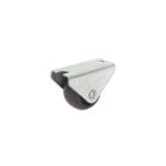 Rueda fija para mueble 30 mm de polipropileno negro con platina