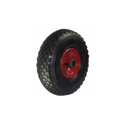 Rueda neumática 380 mm con aro metálico para carros industriales
