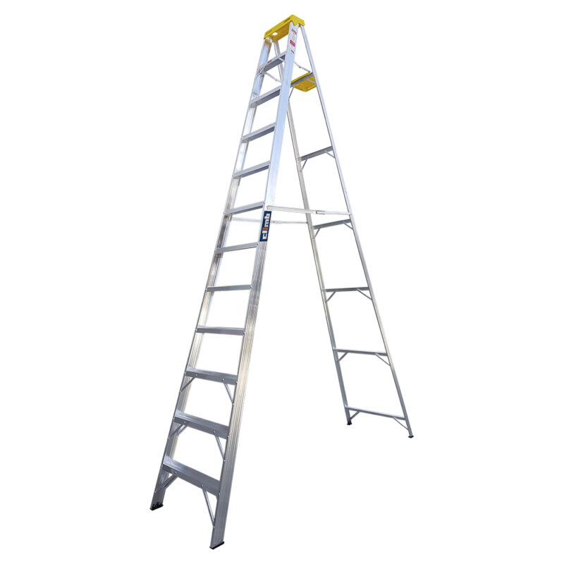 Escalera de aluminio 12 ft comercial 2B para trabajos profesionales