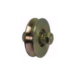 Polea en V de acero 80 mm para riel en V y portones