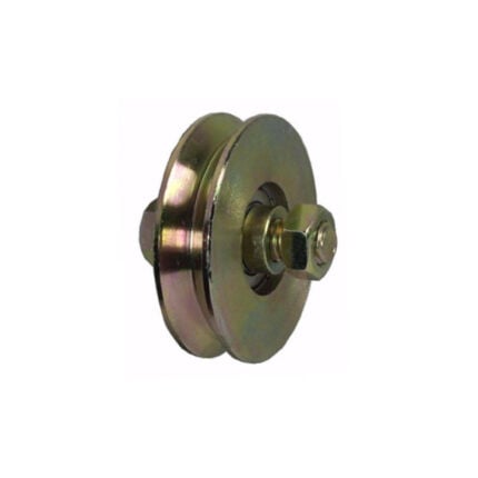 Polea en V de acero 80 mm para riel en V y portones