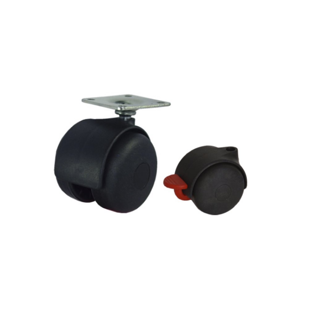 N_75084.jpg Rueda giratoria para mueble 45 mm de polipropileno con placa