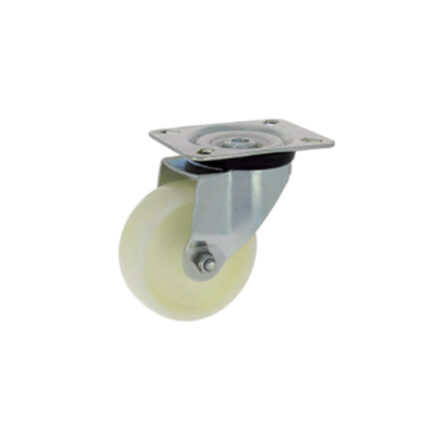 Rueda de nylon giratoria 60 mm con platina