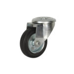 Rueda de goma 100 mm con aro metálico para pin