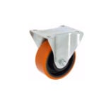 Rueda de poliuretano 125 mm con platina fija industrial