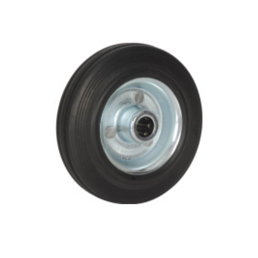 N_75663.jpg Rueda de goma 100 mm negra con aro metálico