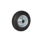 Rueda de goma negra 150 mm con aro metálico