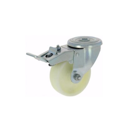 Rueda de nylon 125 mm para sistema con pin de freno