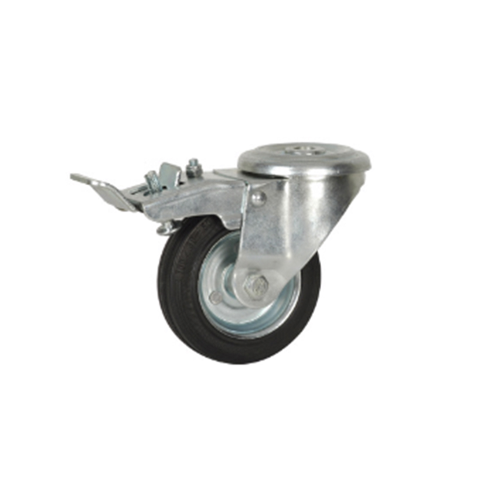 N_76958.jpg Rueda de goma 100 mm para pin de freno con aro metálico