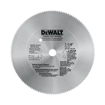 Disco de sierra 7-1/4 140 dientes DEWALT DW3326 para plywood, PVC y laminado