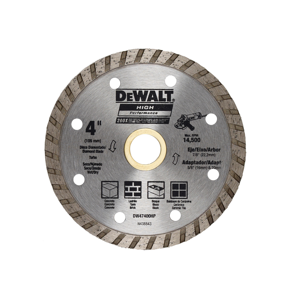 N_DW47400HP.jpg Disco diamantado para concreto 4 pulgadas turbo DEWALT DW47400HP