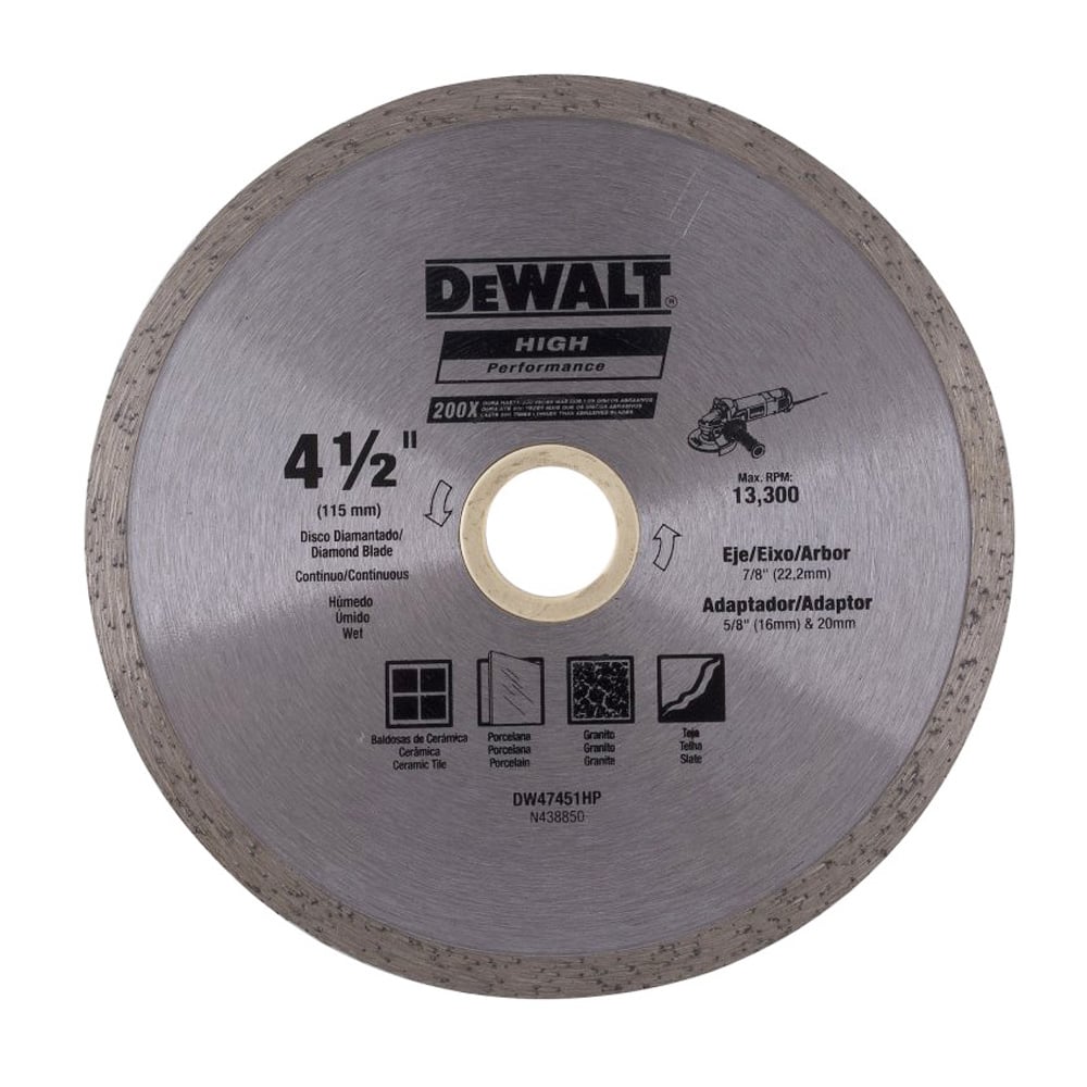 N_DW47451HP.jpg Disco diamantado para concreto 4-1/2 DEWALT DW47451HP
