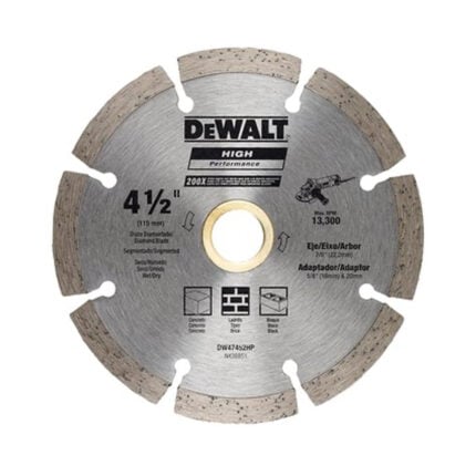 Disco diamantado para concreto 4-1/2 segmentado DEWALT DW47452HP