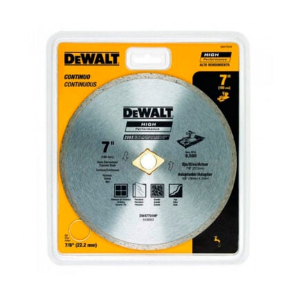 Disco diamantado para concreto 7 pulgadas DEWALT (borde continuo)