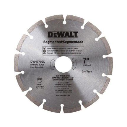Disco diamantado segmentado 7 pulgadas para concreto DEWALT